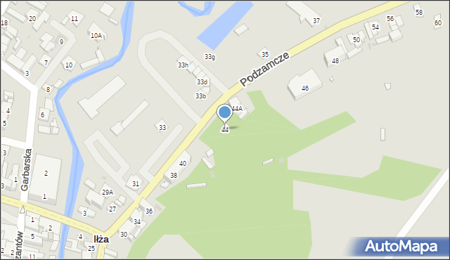 Iłża, Podzamcze, 44, mapa Iłża