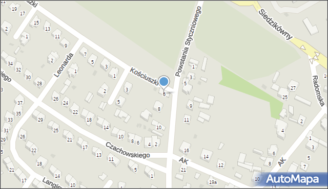 Iłża, Powstania Styczniowego, 6, mapa Iłża