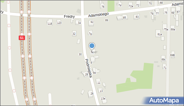 Imielin, Podmiejska, 7K, mapa Imielin