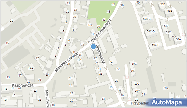 Inowrocław, Poprzeczna, 29, mapa Inowrocławia