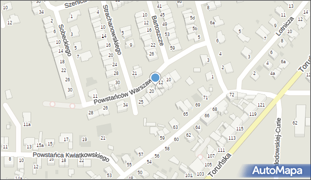 Inowrocław, Powstańców Warszawy, 18, mapa Inowrocławia