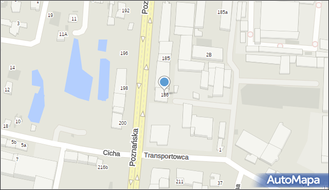 Inowrocław, Poznańska, 186, mapa Inowrocławia