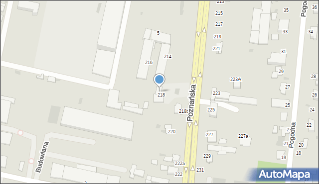 Inowrocław, Poznańska, 218A, mapa Inowrocławia