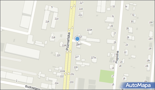 Inowrocław, Poznańska, 225, mapa Inowrocławia
