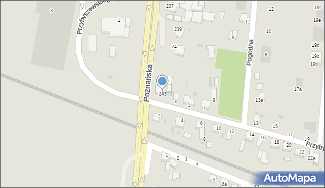 Inowrocław, Poznańska, 243, mapa Inowrocławia