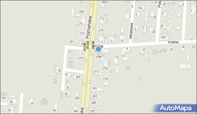 Inowrocław, Poznańska, 275b, mapa Inowrocławia