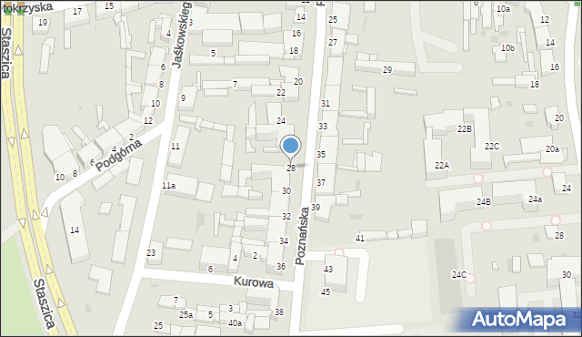 Inowrocław, Poznańska, 28, mapa Inowrocławia