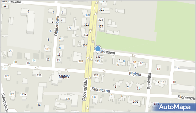 Inowrocław, Poznańska, 331, mapa Inowrocławia