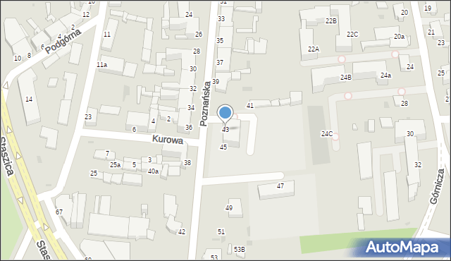 Inowrocław, Poznańska, 43, mapa Inowrocławia