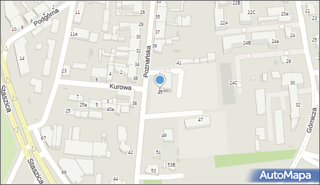 Inowrocław, Poznańska, 45, mapa Inowrocławia