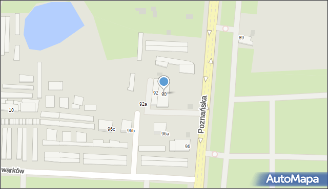 Inowrocław, Poznańska, 90, mapa Inowrocławia