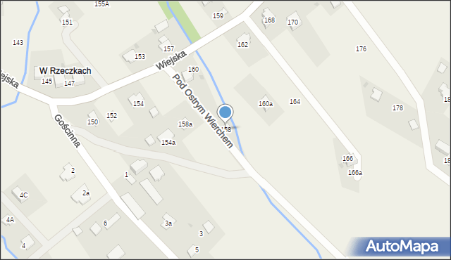 Inwałd, Pod Ostrym Wierchem, 3, mapa Inwałd