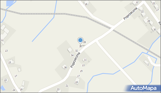 Inwałd, Poprzeczna, 30, mapa Inwałd