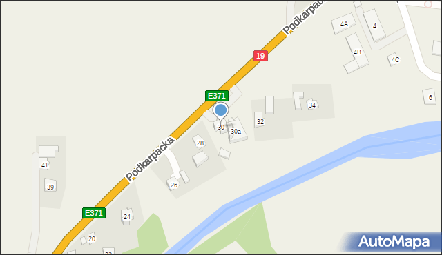 Iskrzynia, Podkarpacka, 30, mapa Iskrzynia