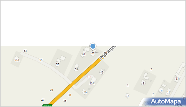 Iskrzynia, Podkarpacka, 63, mapa Iskrzynia