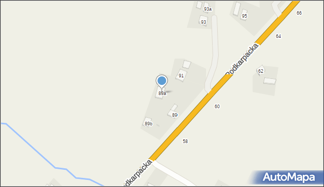 Iskrzynia, Podkarpacka, 89a, mapa Iskrzynia