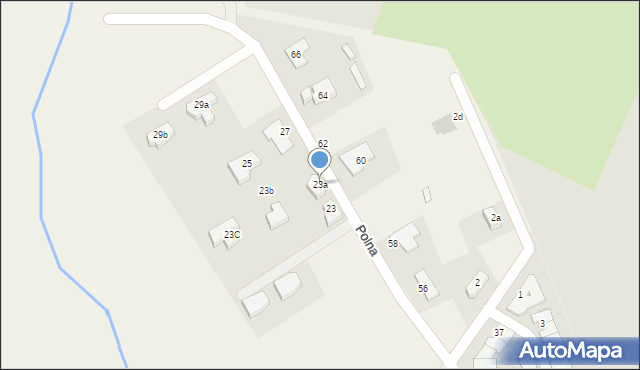Iwiny, Polna, 23a, mapa Iwiny