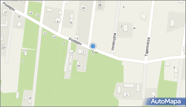 Izabela, Postępu, 1, mapa Izabela