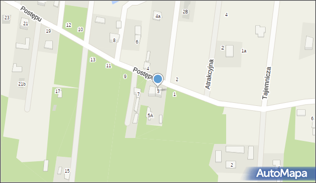 Izabela, Postępu, 3, mapa Izabela