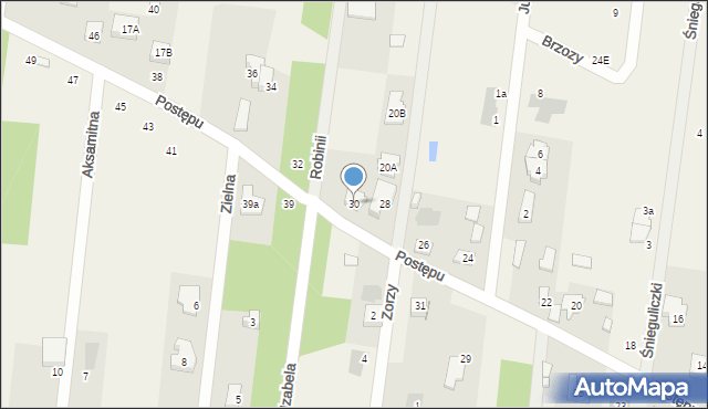 Izabela, Postępu, 30, mapa Izabela