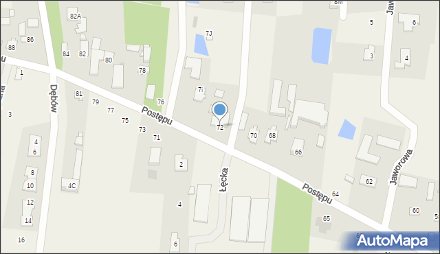 Izabela, Postępu, 72, mapa Izabela