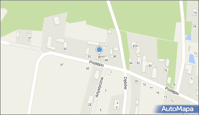 Izabela, Postępu, 90, mapa Izabela