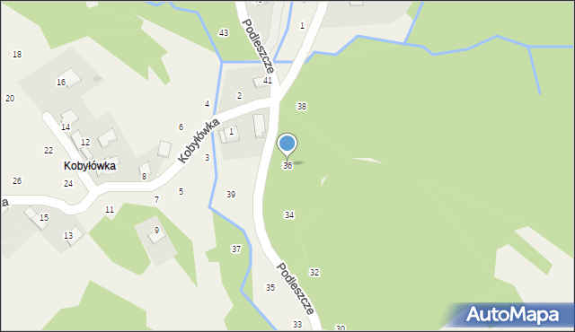 Izdebnik, Podleszcze, 36, mapa Izdebnik