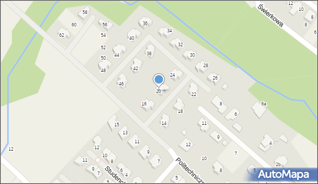 Jabłonna, Politechniczna, 20, mapa Jabłonna
