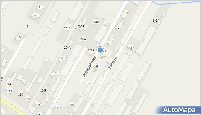 Jabłonna, Poziomkowa, 13, mapa Jabłonna