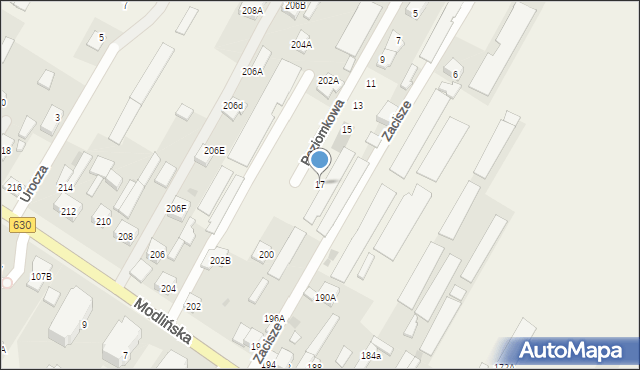 Jabłonna, Poziomkowa, 17, mapa Jabłonna