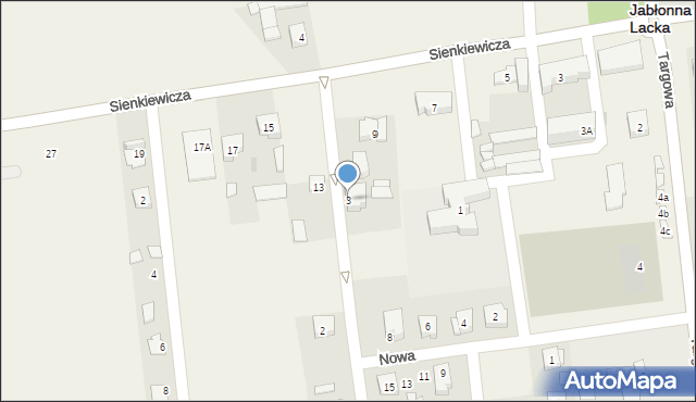 Jabłonna Lacka, Polna, 3, mapa Jabłonna Lacka