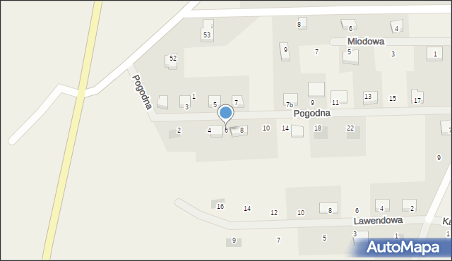 Jaczów, Pogodna, 6, mapa Jaczów