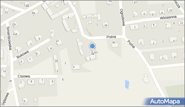 Jaczów, Polna, 3a, mapa Jaczów