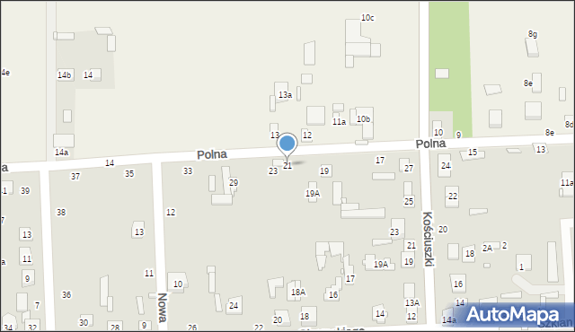 Jadów, Polna, 21, mapa Jadów