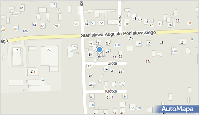 Jadów, Polskiego Października, 28, mapa Jadów