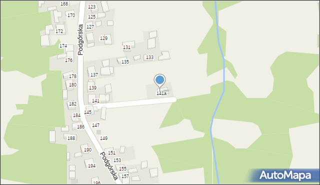 Jadowniki, Podgórska, 143, mapa Jadowniki