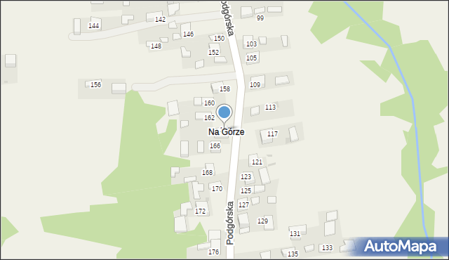 Jadowniki, Podgórska, 164, mapa Jadowniki