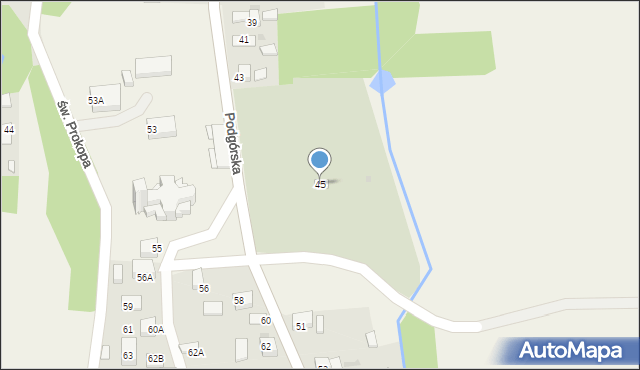 Jadowniki, Podgórska, 45, mapa Jadowniki