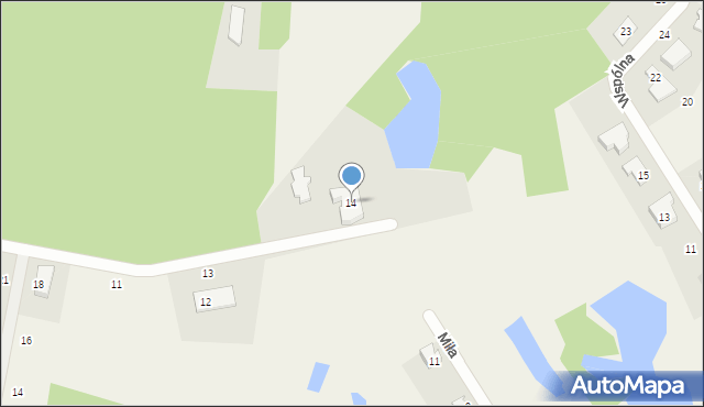 Jagatowo, Podleśna, 14, mapa Jagatowo