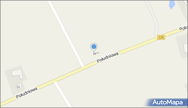 Jagatowo, Południowa, 16, mapa Jagatowo