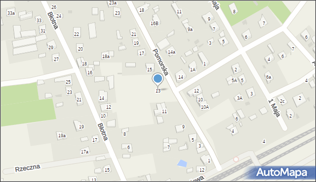 Jaktorów, Pomorska, 13, mapa Jaktorów