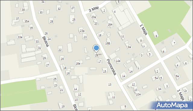 Jaktorów, Pomorska, 19, mapa Jaktorów