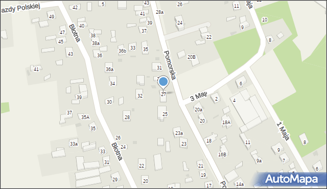 Jaktorów, Pomorska, 27, mapa Jaktorów