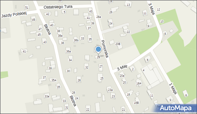 Jaktorów, Pomorska, 29, mapa Jaktorów