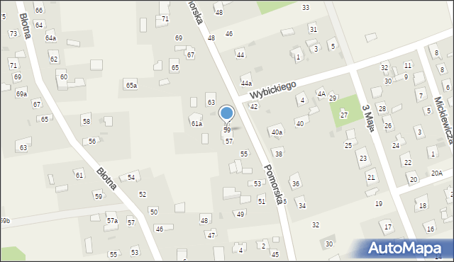 Jaktorów, Pomorska, 59, mapa Jaktorów