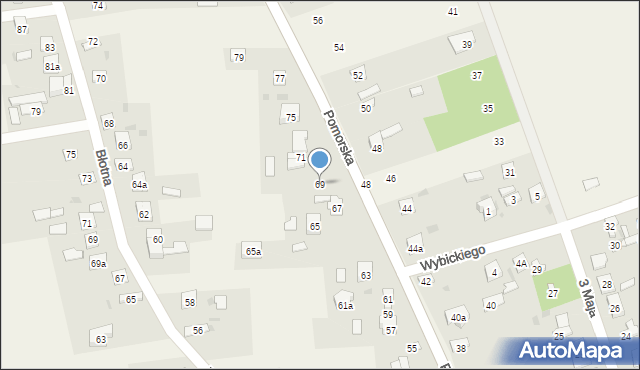 Jaktorów, Pomorska, 69, mapa Jaktorów