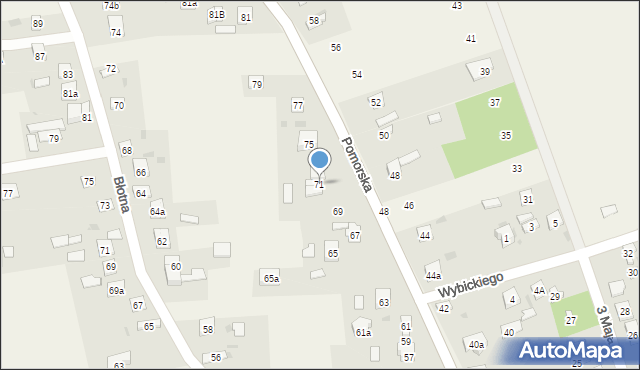 Jaktorów, Pomorska, 71, mapa Jaktorów