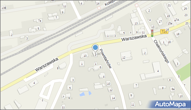 Jaktorów, Powstańców, 2, mapa Jaktorów