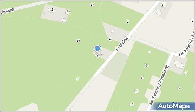 Jamielnik, Podleśna, 6, mapa Jamielnik