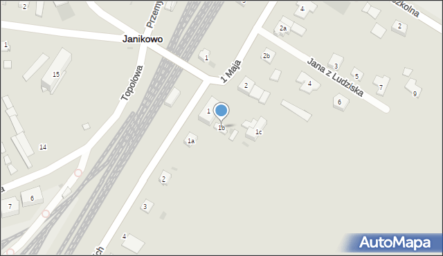 Janikowo, Powstańców Wielkopolskich, 1b, mapa Janikowo